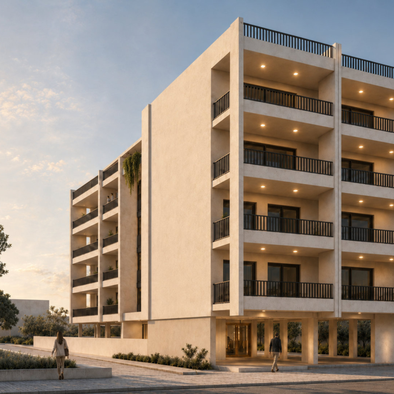 Σύγχρονη πρόσοψη διαμερίσματος 41 τ.μ. στο κέντρο της Καλαμάτας